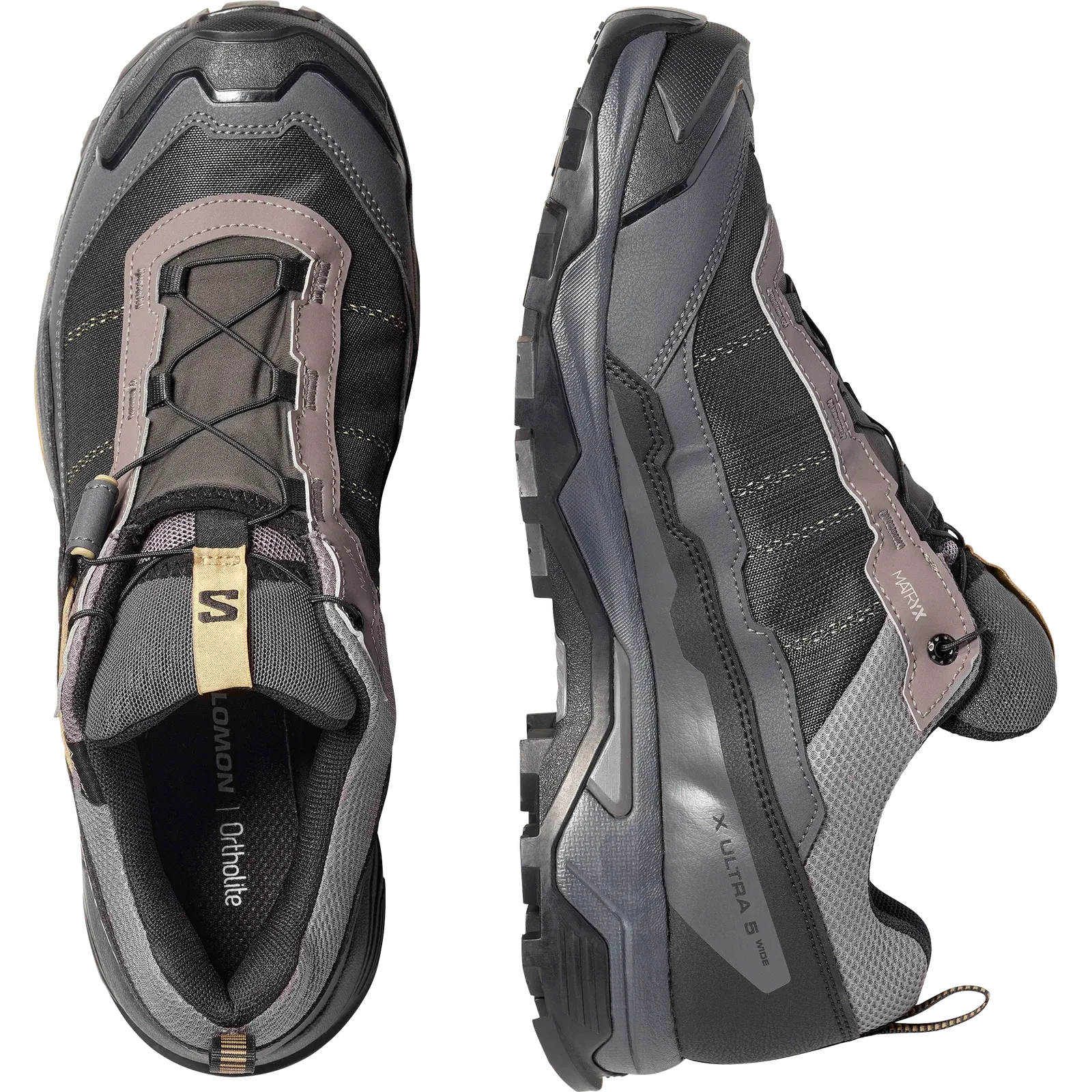 Salomon X Ultra 5 Wide Gore-Tex Hiking & Backpacking Shoes Dark Gull Gray