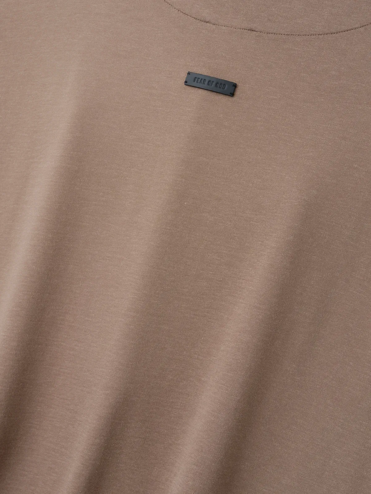 Essentials Clean Neck Short Sleeve T-Shirt Dune Pearl