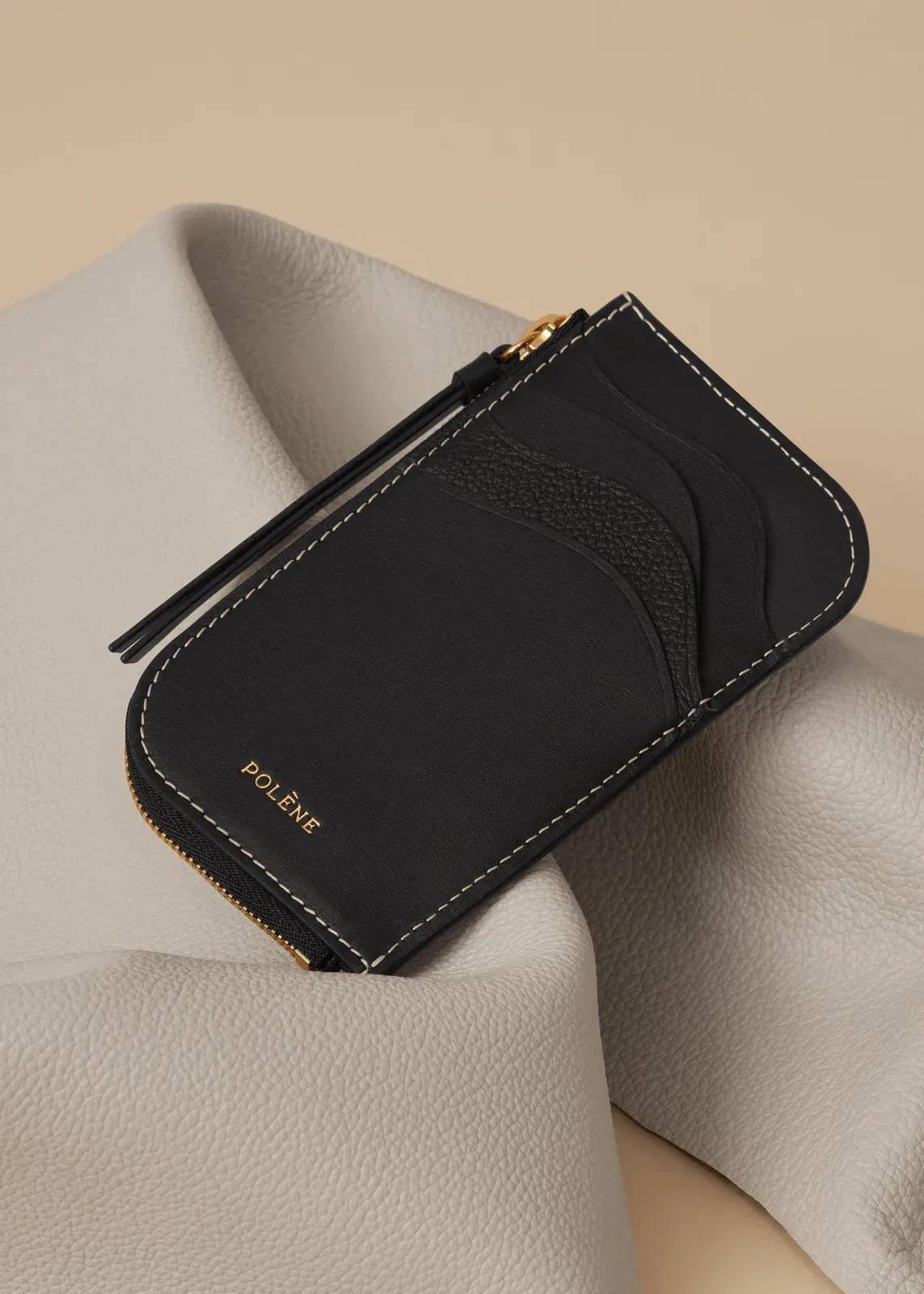 Polene Atla Card Holder Duo Black