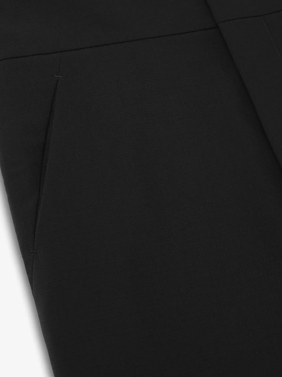 Essentials Wool Ripstop Casual Flat Front Pant Black