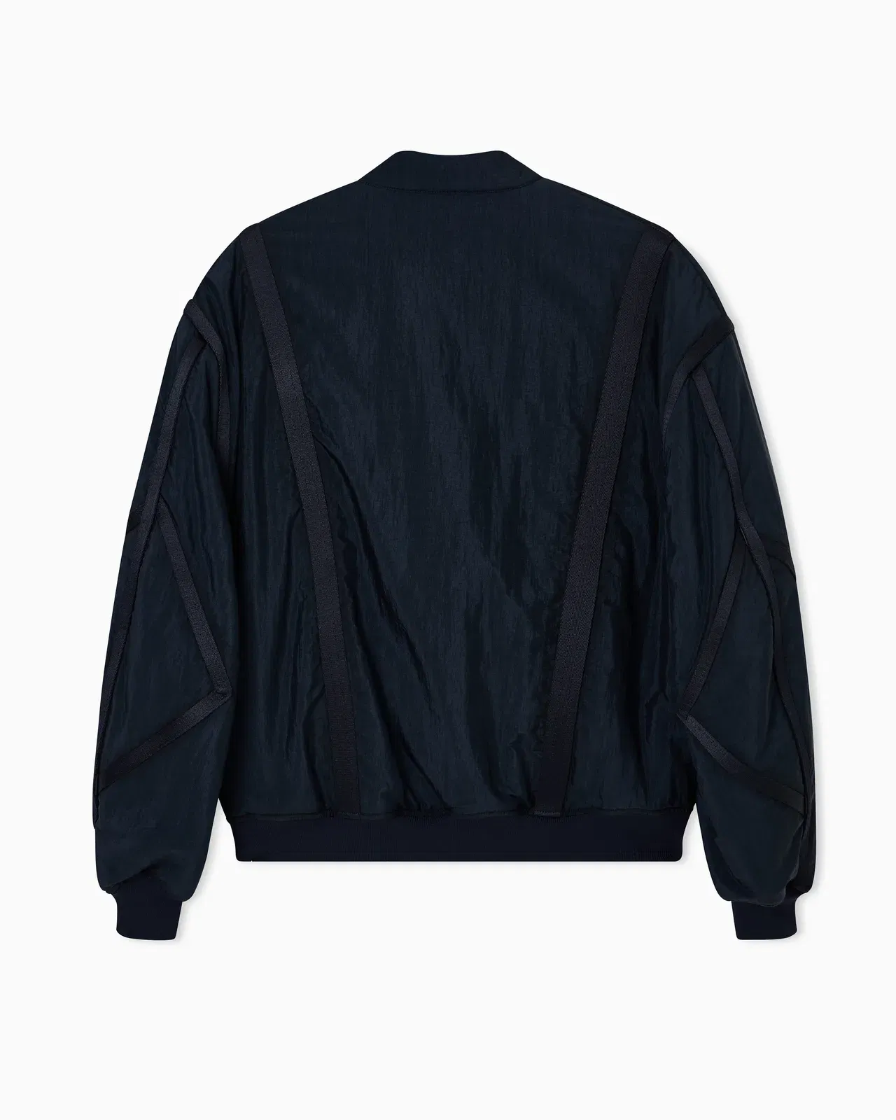 Emporio Armani Nylon bomber jacket with passementerie tape