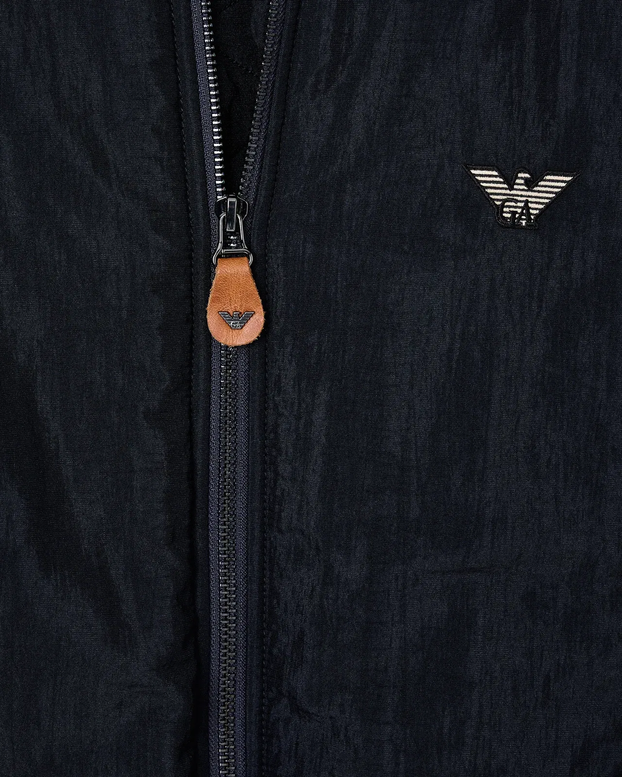 Emporio Armani Nylon bomber jacket with passementerie tape