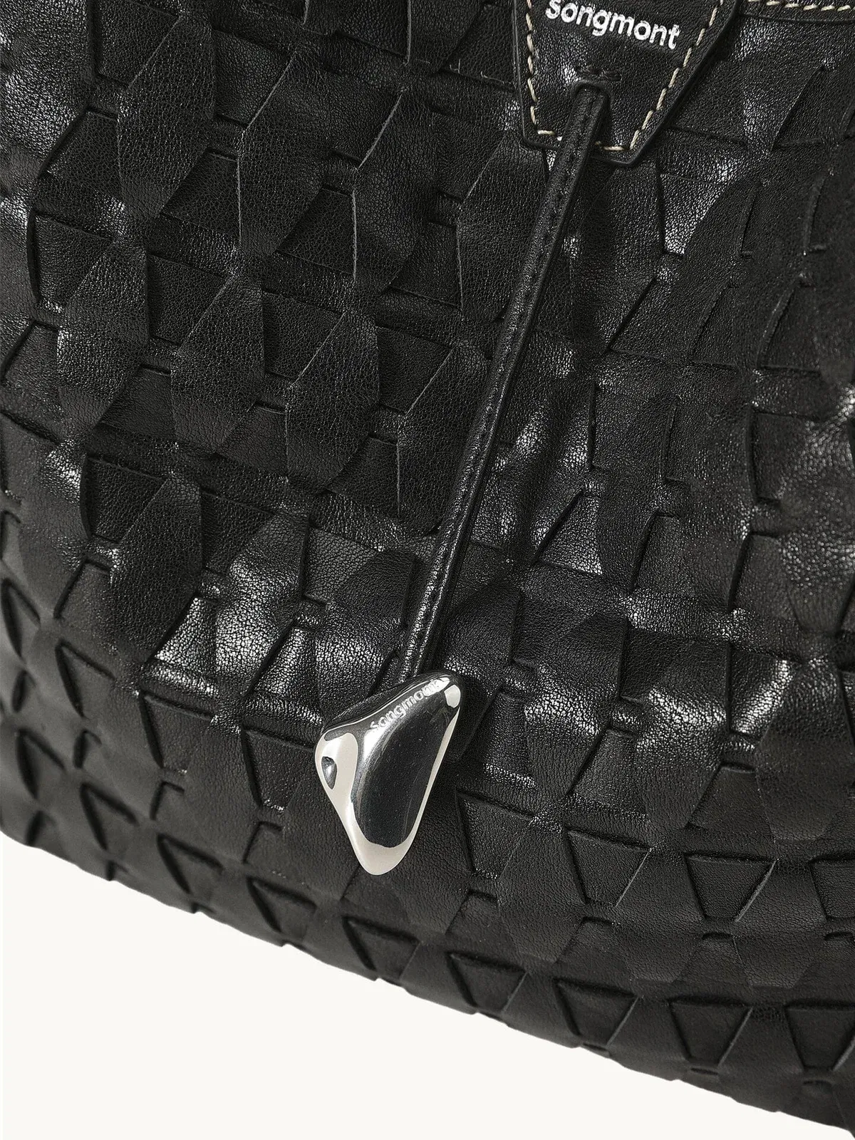 Songmont Lattice Bucket Bag Onyx