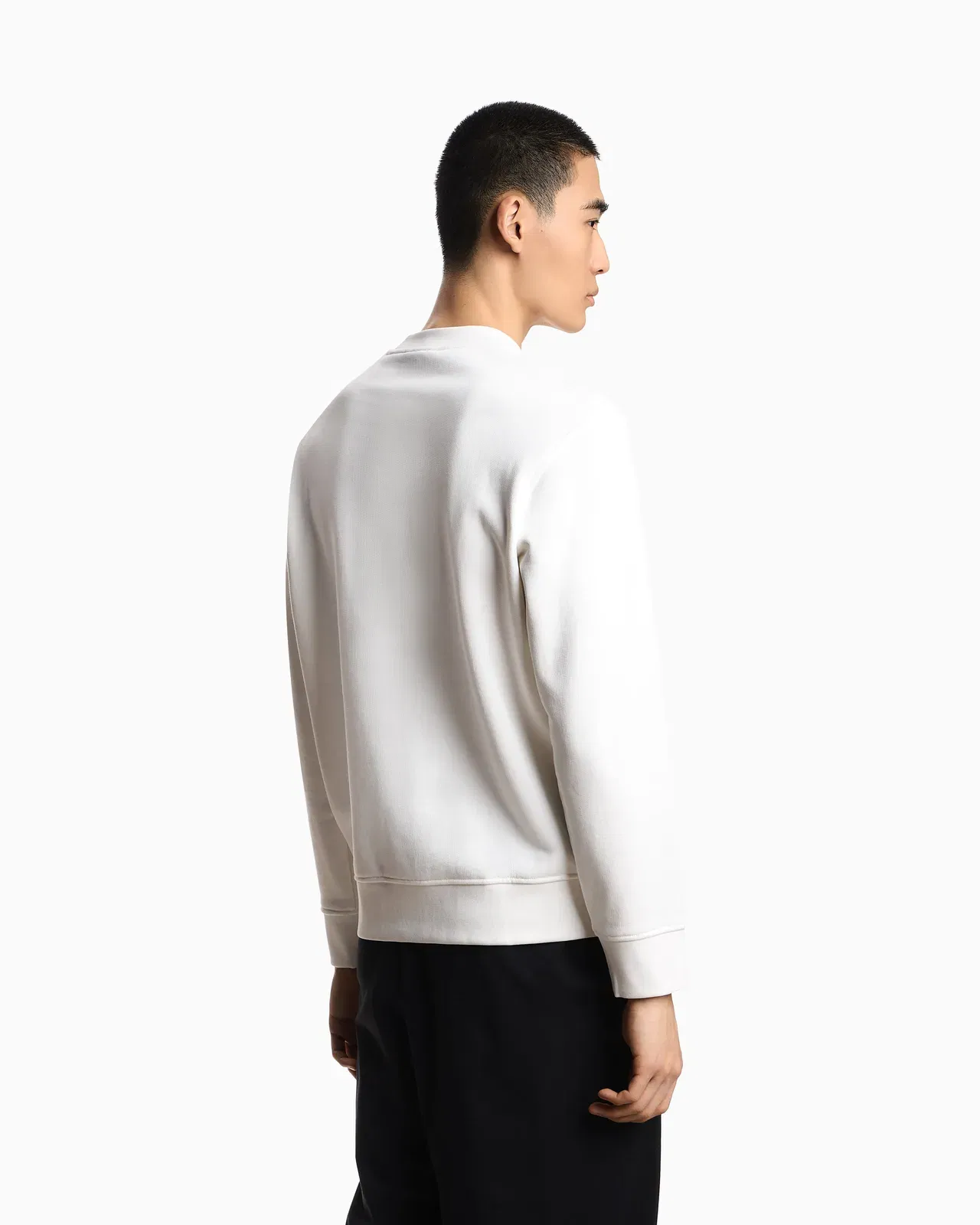 Emporio Armani French terry jersey sweatshirt with embroidered logo