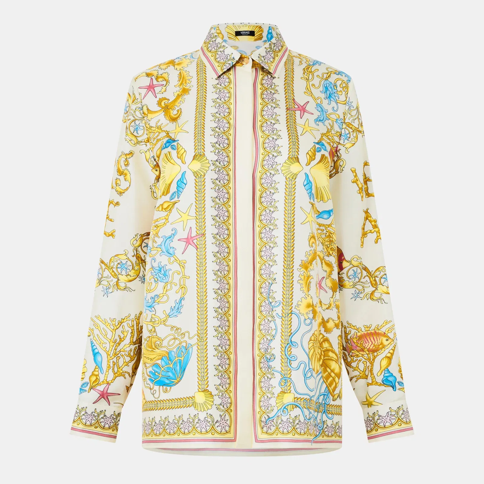 Patterned Long Sleeve Tailored Fit Shirt