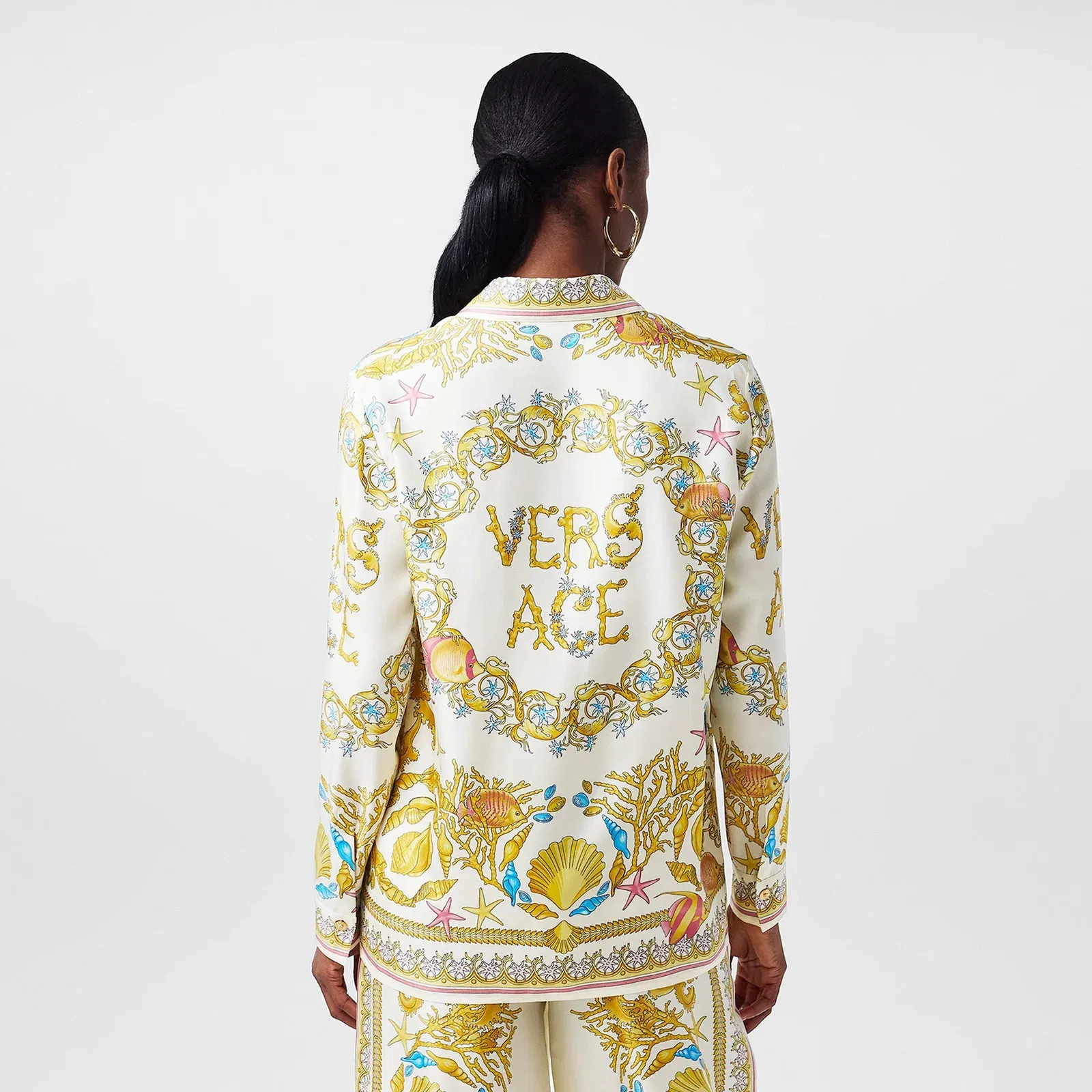 Patterned Long Sleeve Tailored Fit Shirt