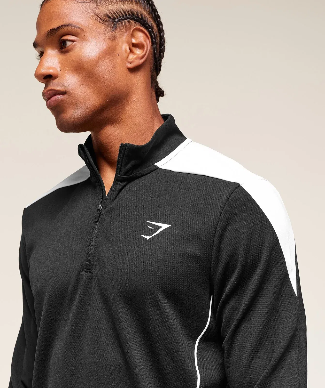 Gymshark Arrival Block 1/4 Zip - Black