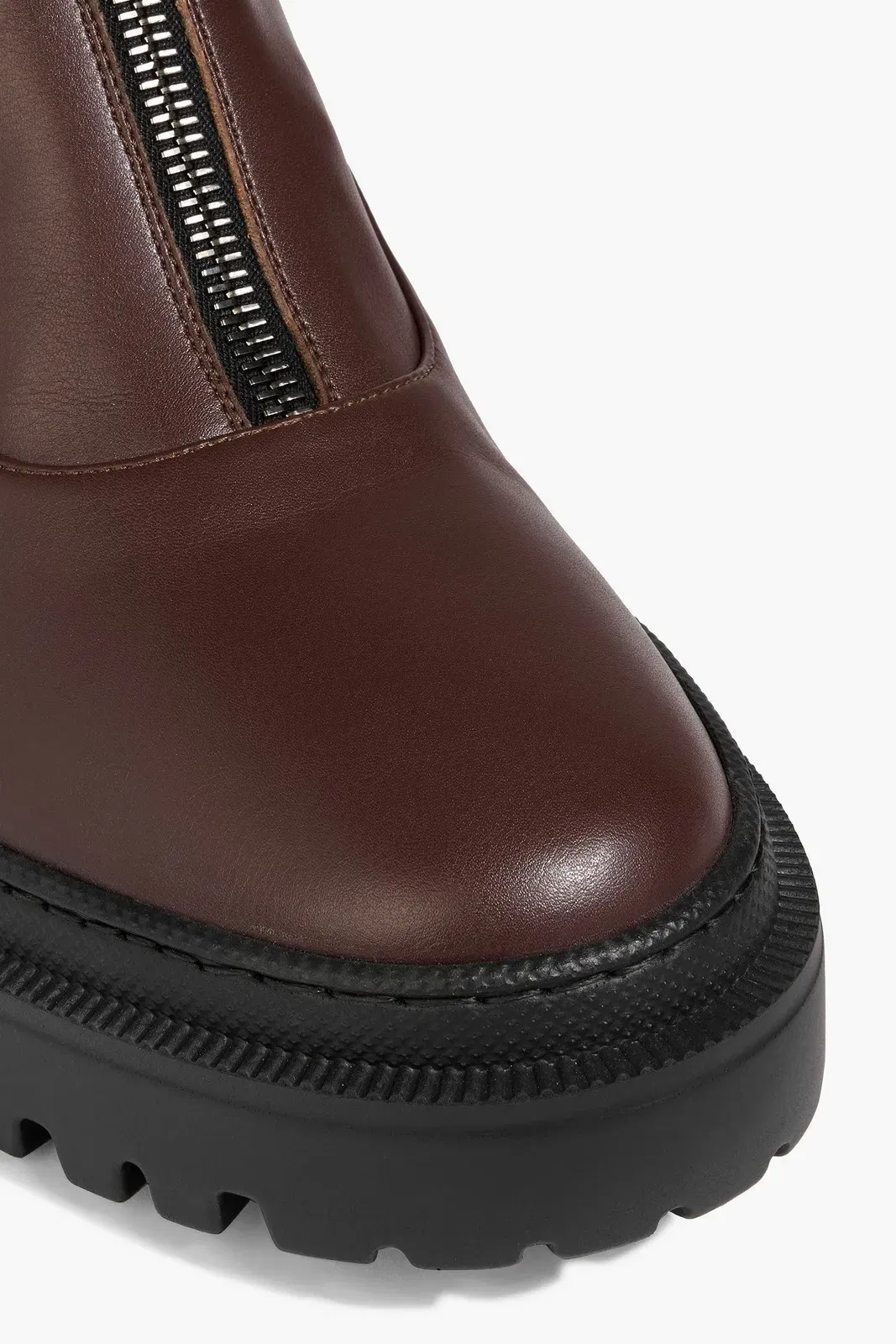 Giuseppe Zanotti Lionora Zip-Detailed Stretch Ankle Boots Chocolate Women's