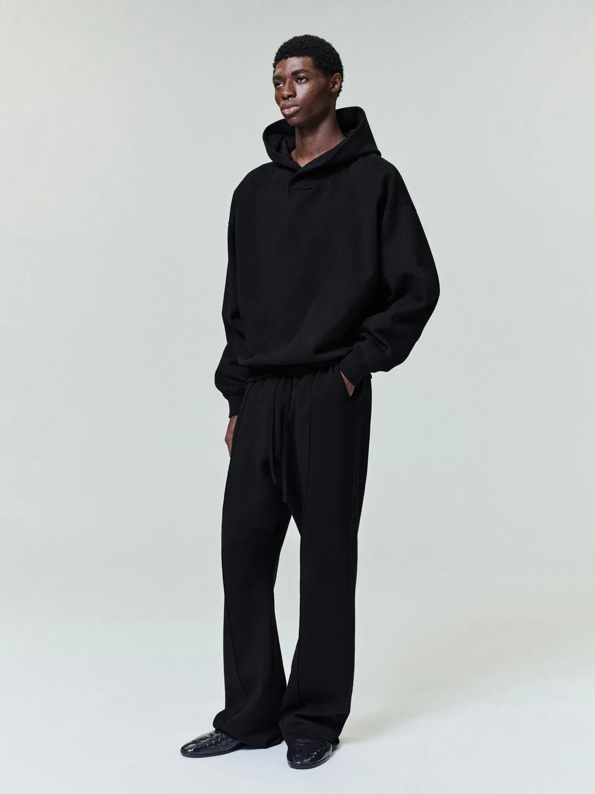 Essentials Double Knit Flared Jogging Pant Black