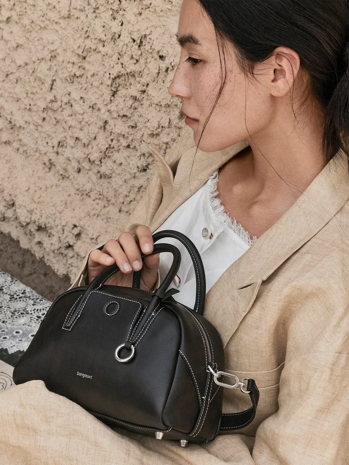 Songmont Mini Yore Bowling Bag Ebony