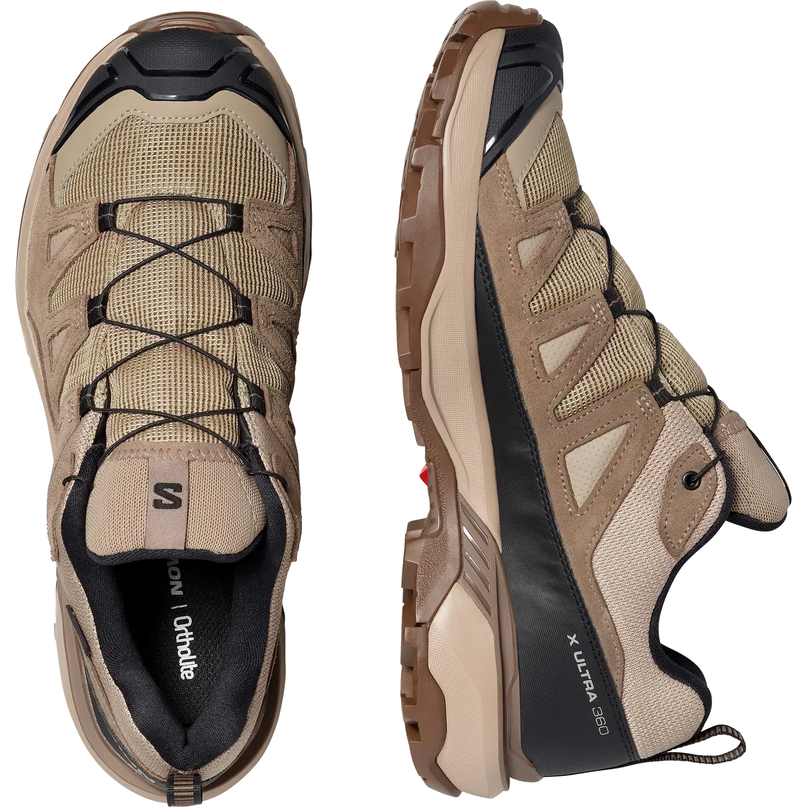 Salomon X Ultra 360 Leather Gore-Tex Hiking & Backpacking Shoes Desert Tan