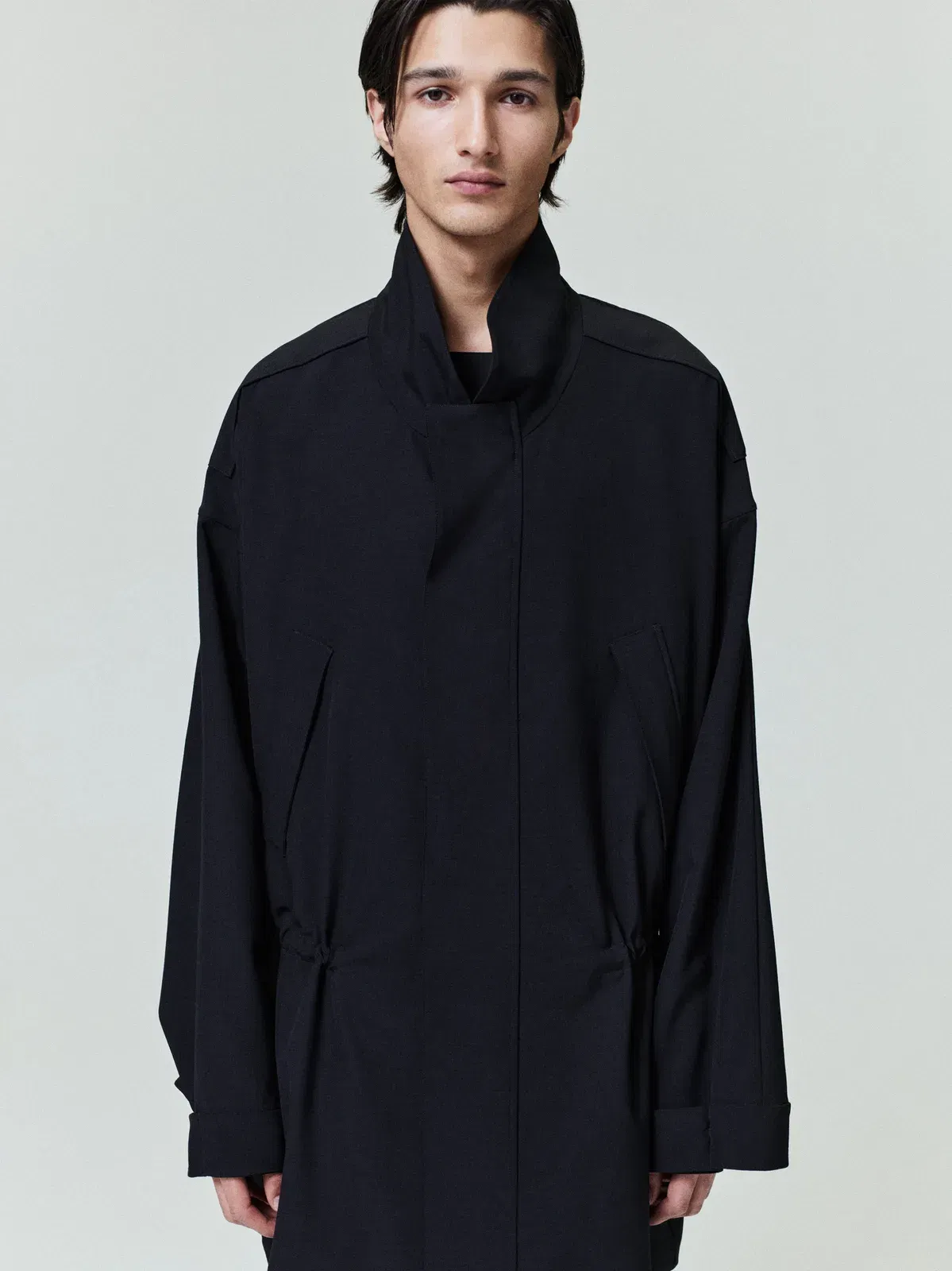 Essentials Wool Ripstop Parka Black