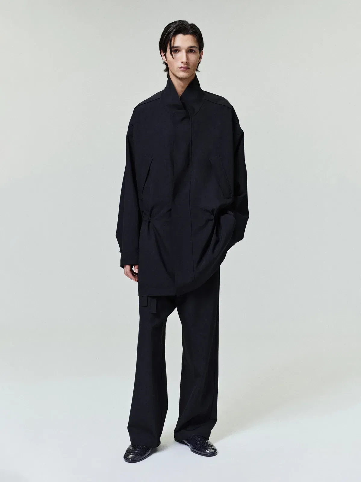 Essentials Wool Ripstop Parka Black