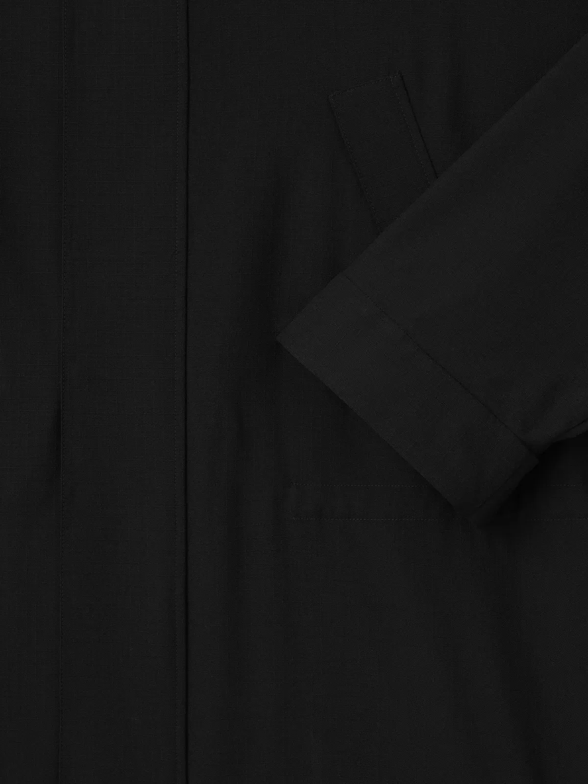 Essentials Wool Ripstop Parka Black