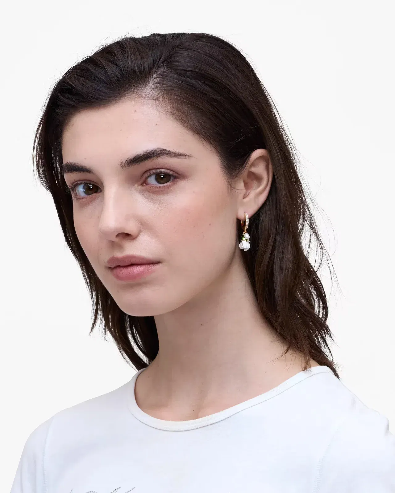 Marc Jacobs The Rooted Daisy Hoop Earrings Gold/Multi
