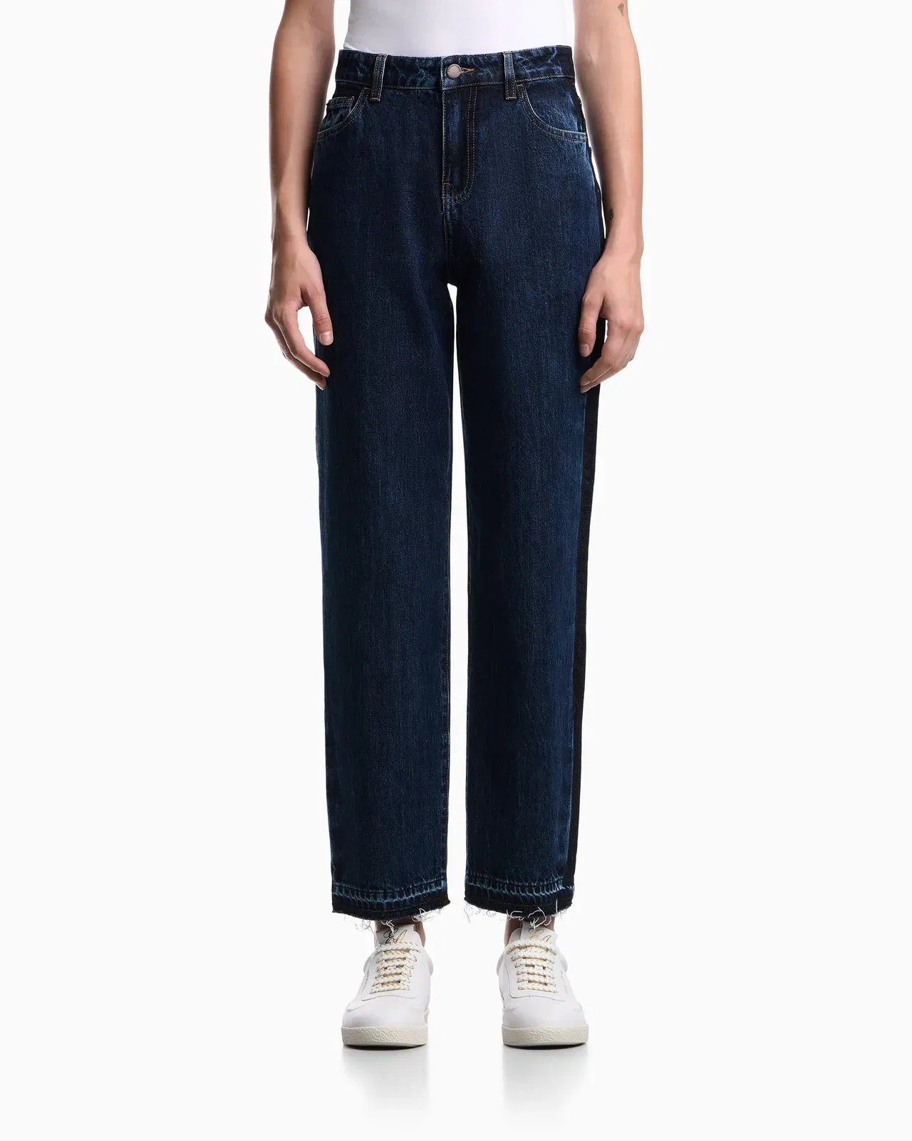 Emporio Armani J3H regular-fit jeans in marbled denim with side band