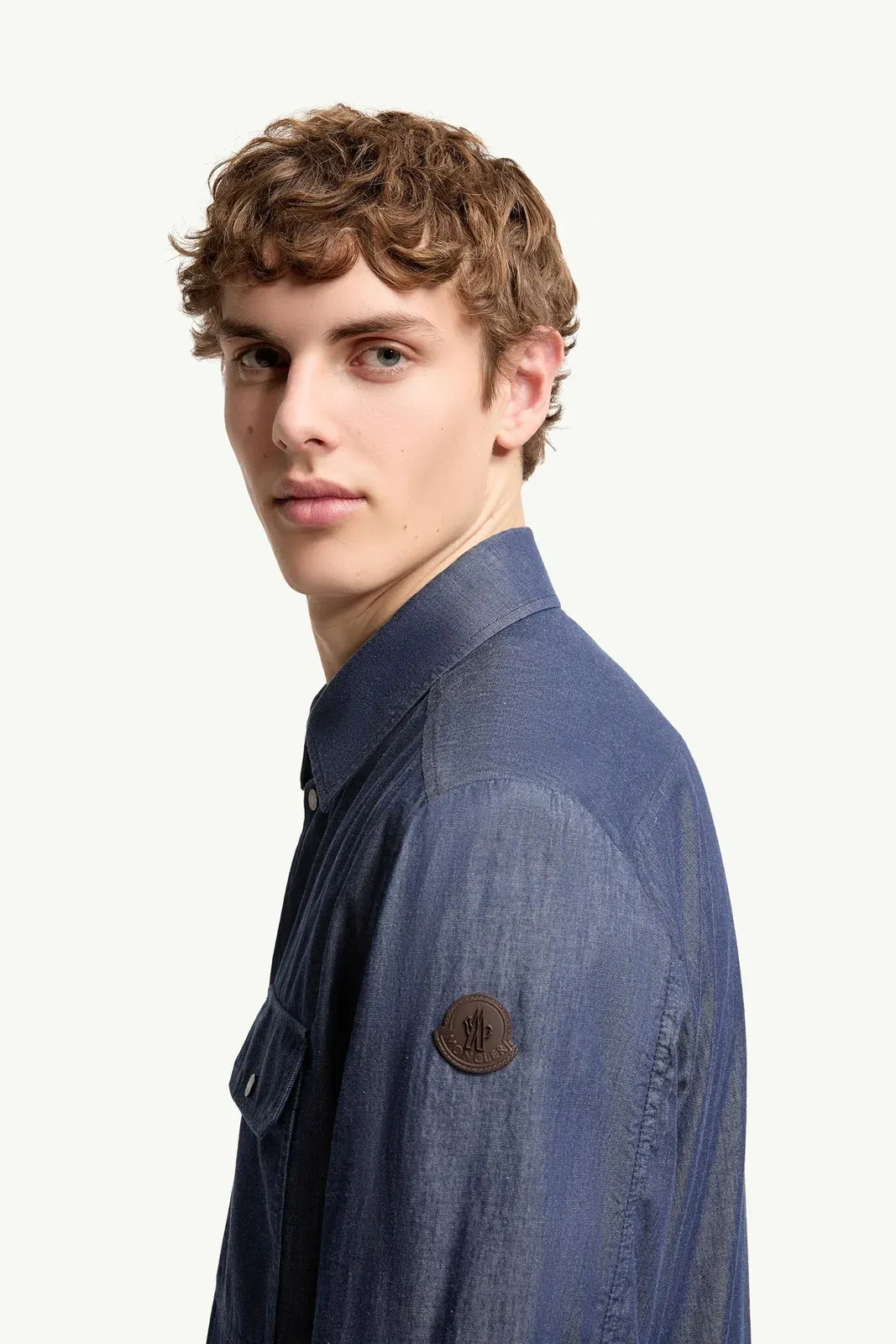 Moncler Denim Shirt Jacket Denim Blue Denim Blue