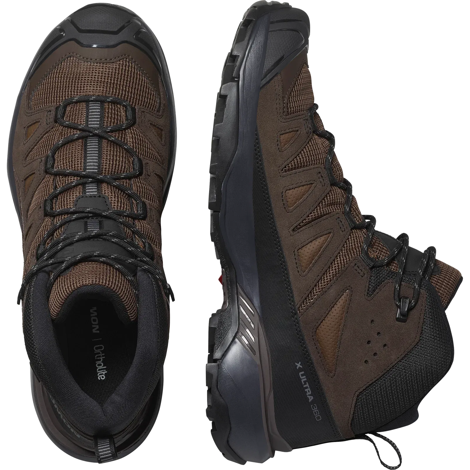 Salomon X Ultra 360 Leather Mid Gore-Tex Hiking & Backpacking Shoes Dark Earth