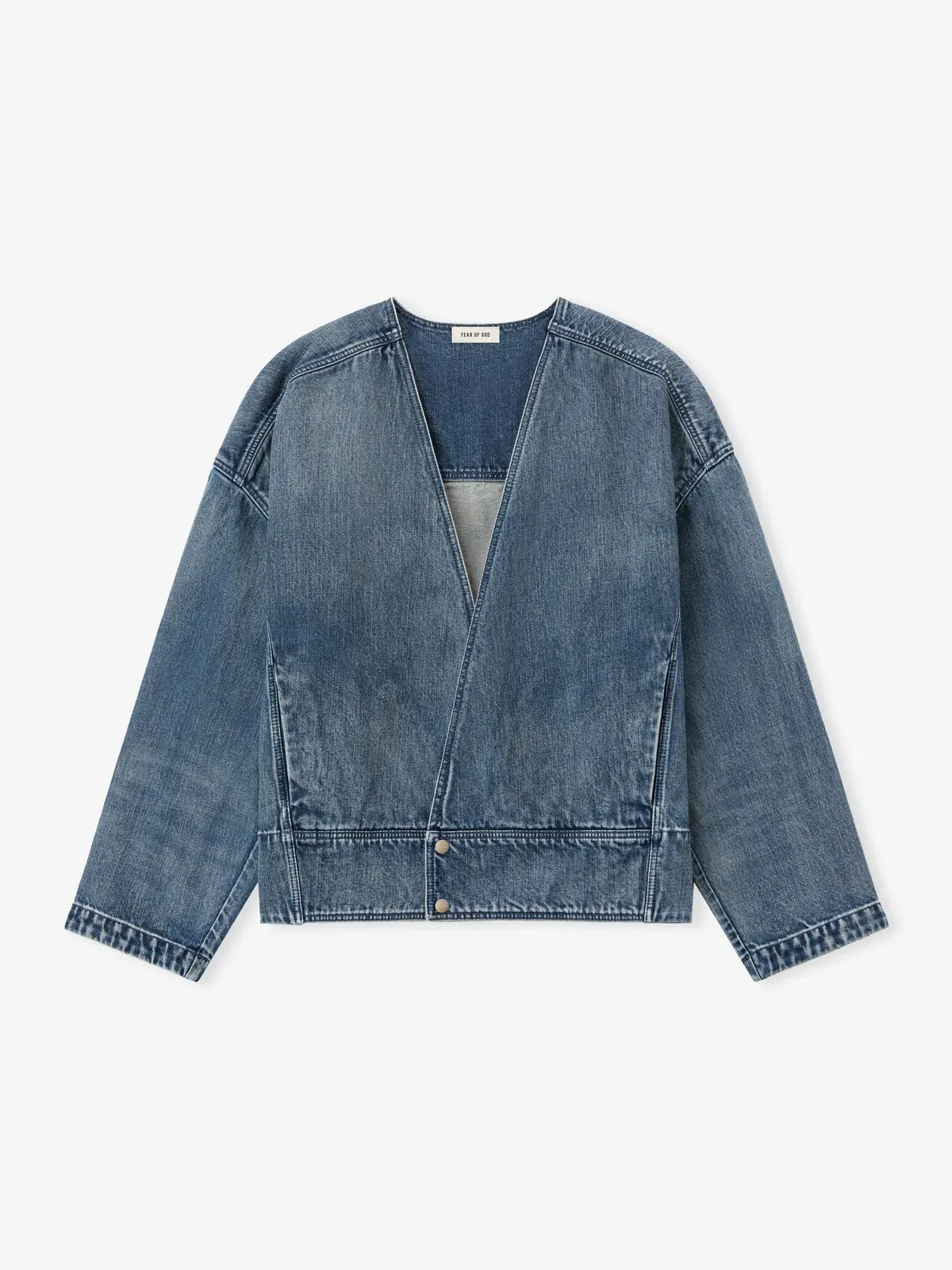 Essentials Denim Lapelless Jacket Medium Indigo