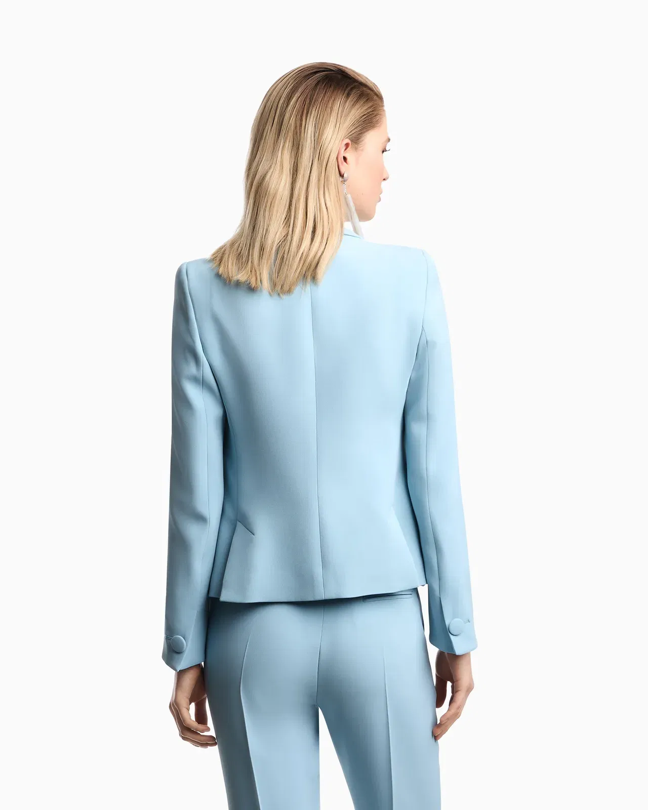 Emporio Armani Cady crepe jacket with lapels in a slim fit Essential