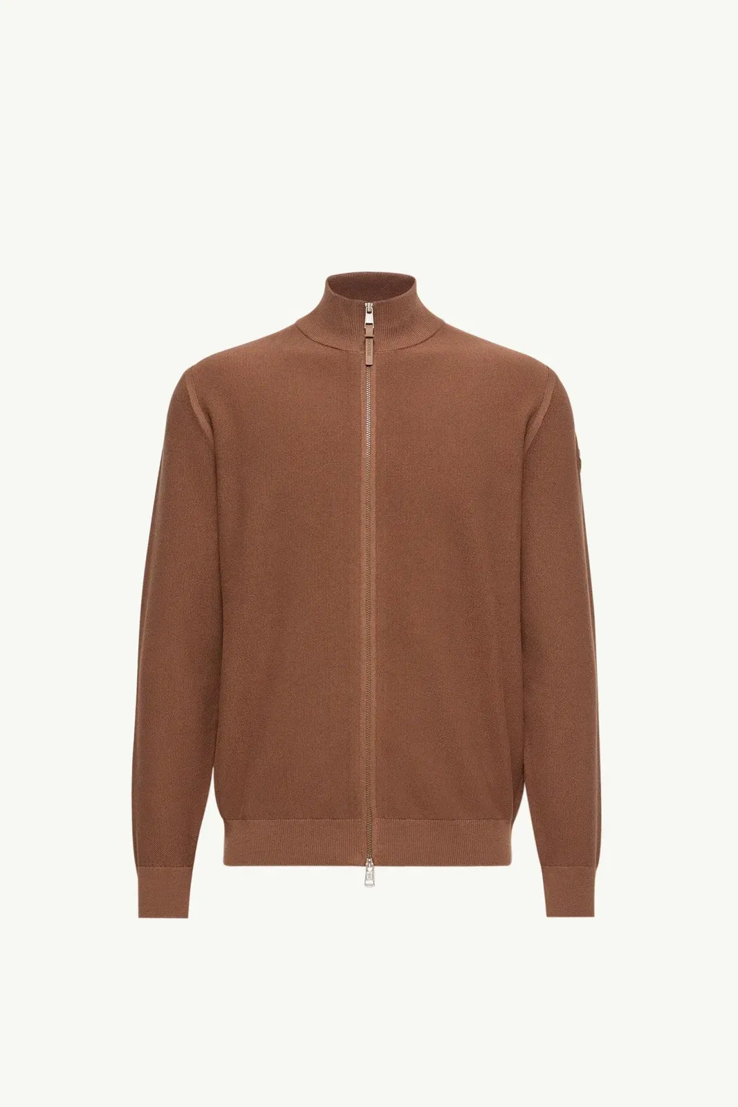 Moncler Cotton Zip-Up Cardigan Light Brown Light Brown