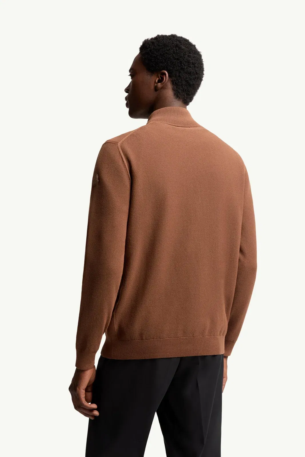 Moncler Cotton Zip-Up Cardigan Light Brown Light Brown
