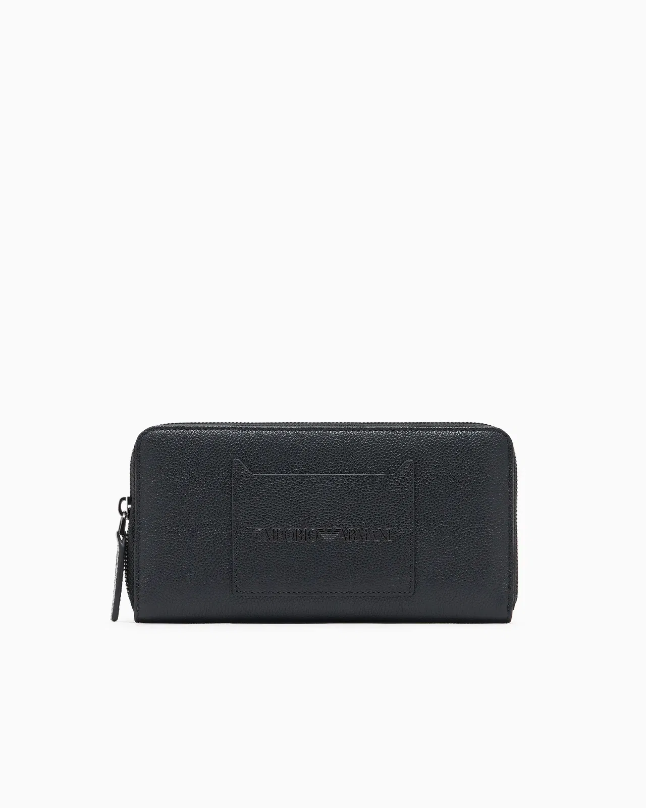 Emporio Armani Tumbled leather wallet with wrap-around zip