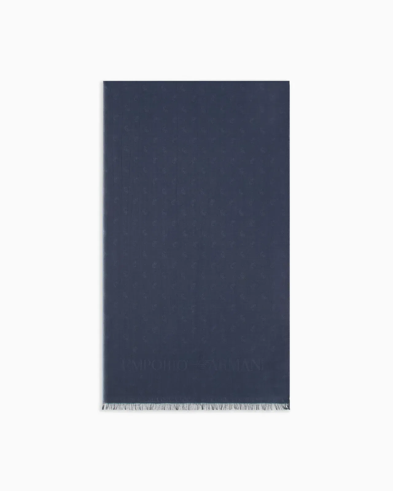 Emporio Armani Modal-blend jacquard stole with all-over eagle