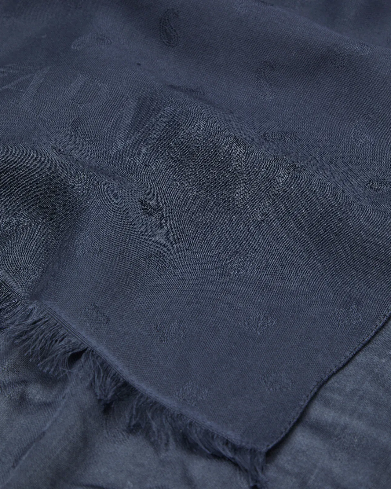 Emporio Armani Modal-blend jacquard stole with all-over eagle