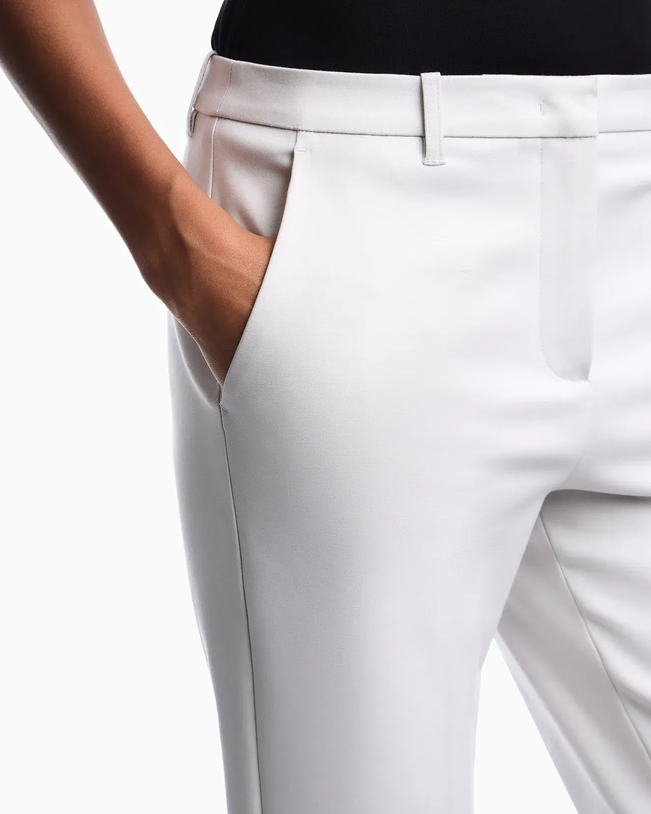 Emporio Armani US Exclusive compact stretch cotton trousers