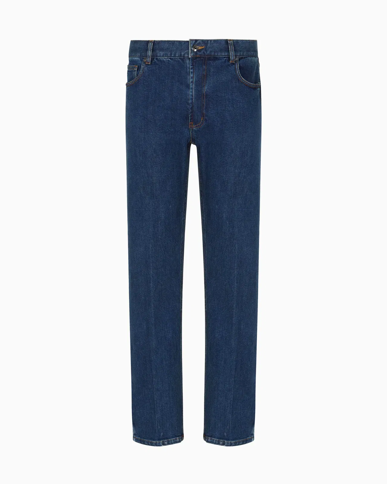 Emporio Armani J76 straight-fit jeans in stretch denim with logo pocket