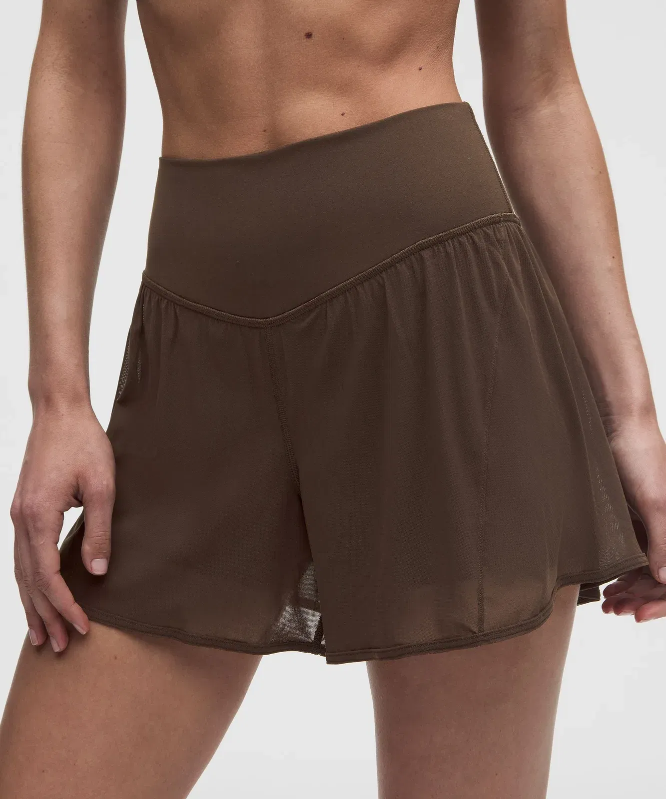 Lululemon Women's Nulu and Mesh High-Rise Studio Short 3.5"