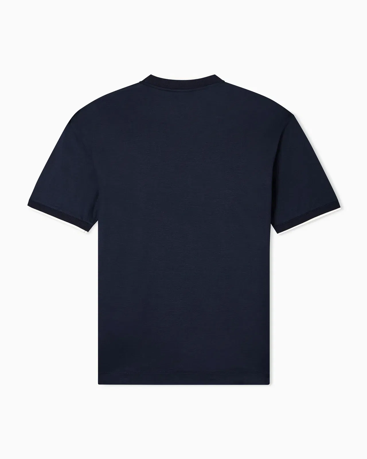 Emporio Armani Slim-fit T-shirt in a Lyocell-blend jersey, featuring a gradient eagle embroidery
