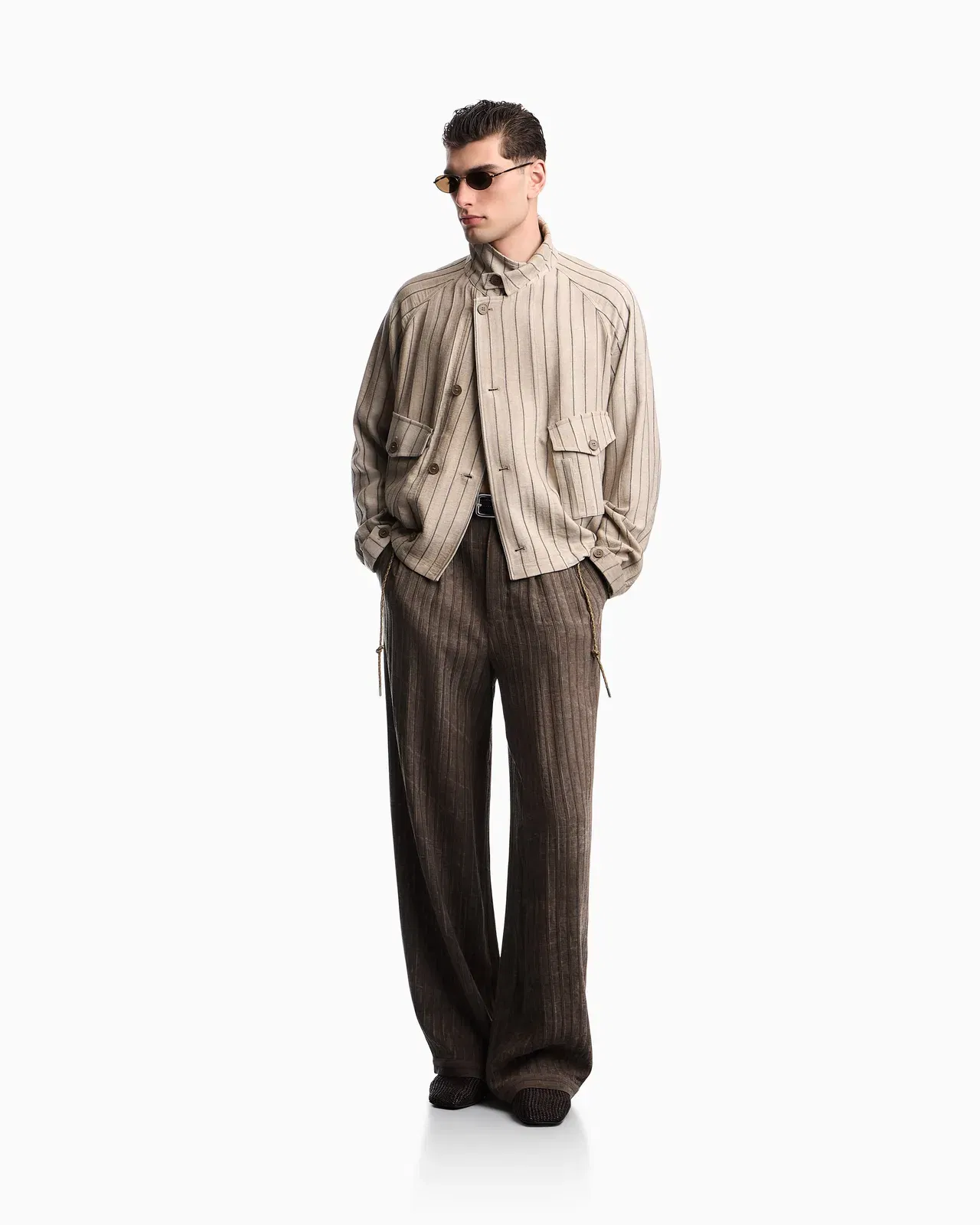 Emporio Armani Cold-dyed canneté fabric blouson