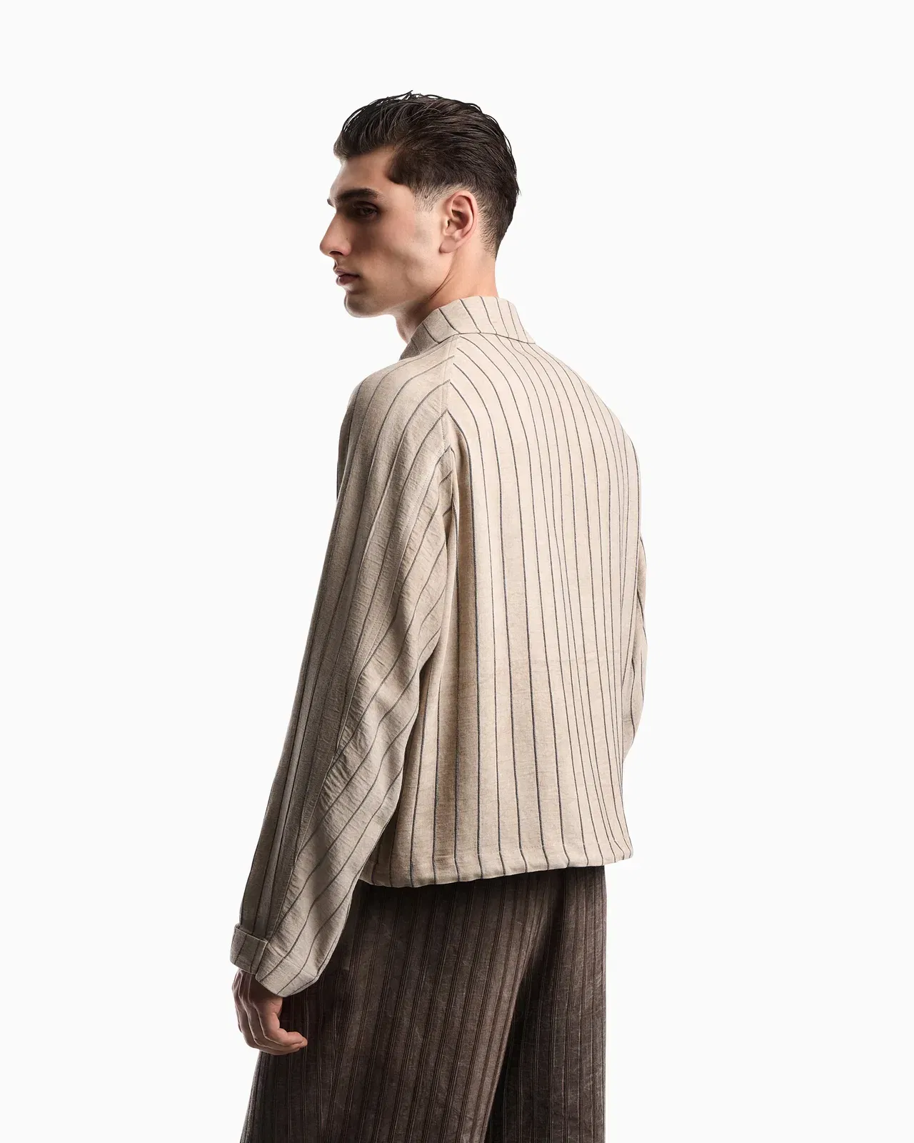 Emporio Armani Cold-dyed canneté fabric blouson