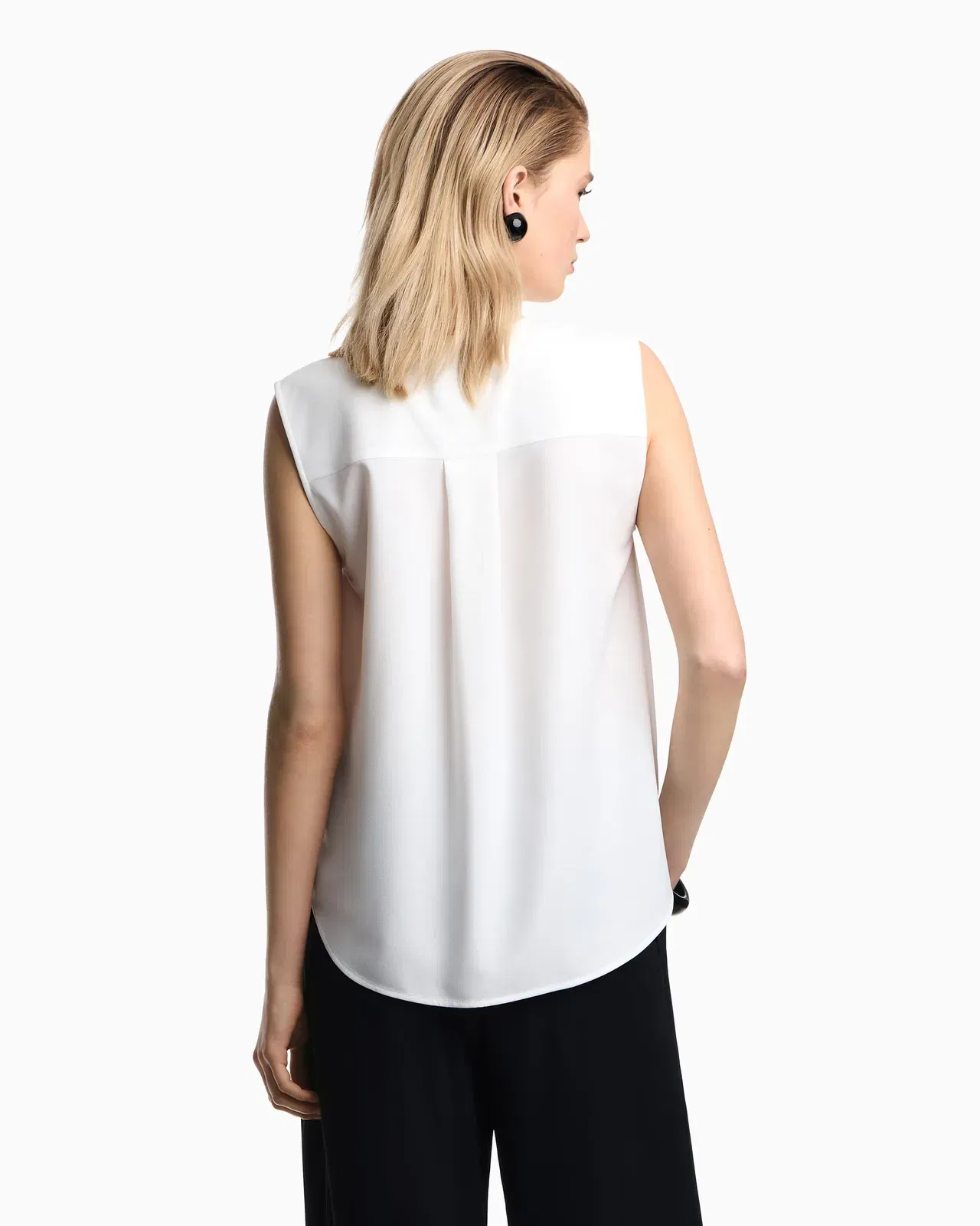 Emporio Armani V-neck crossed top in cady