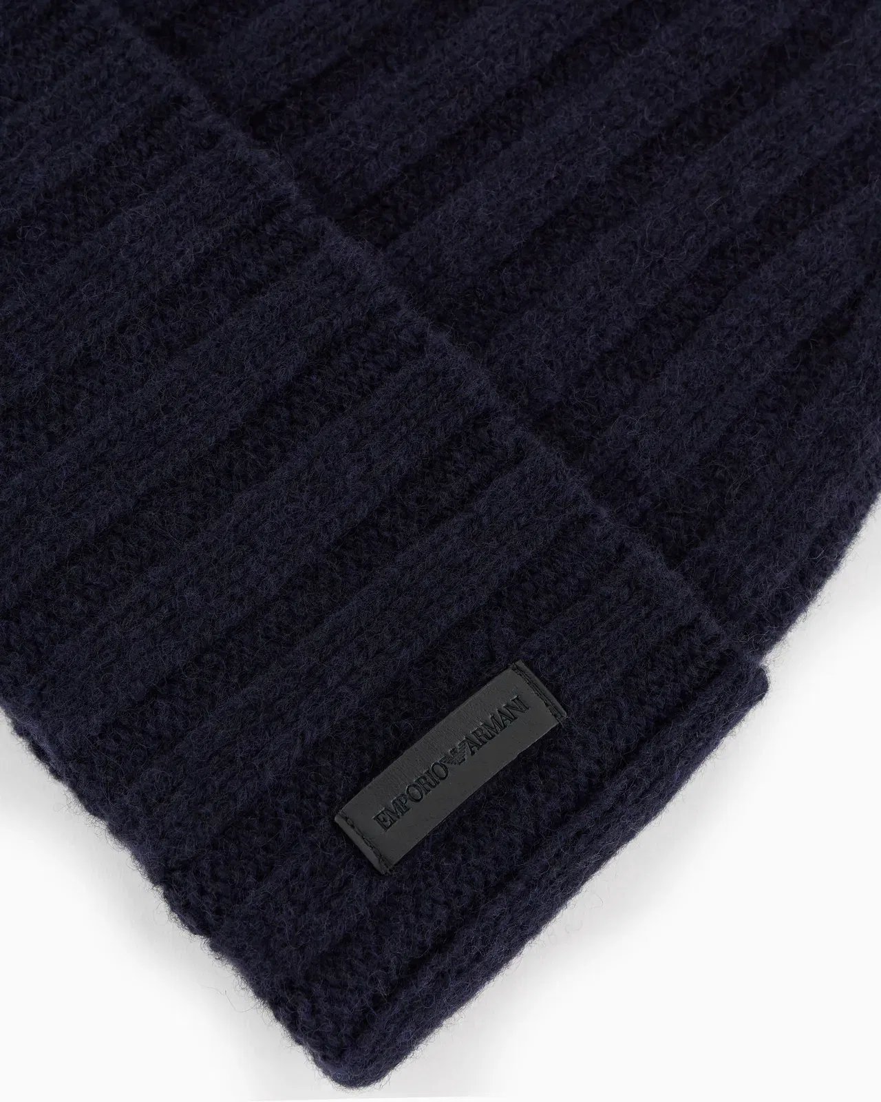 Emporio Armani Pure cashmere, ribbed beanie