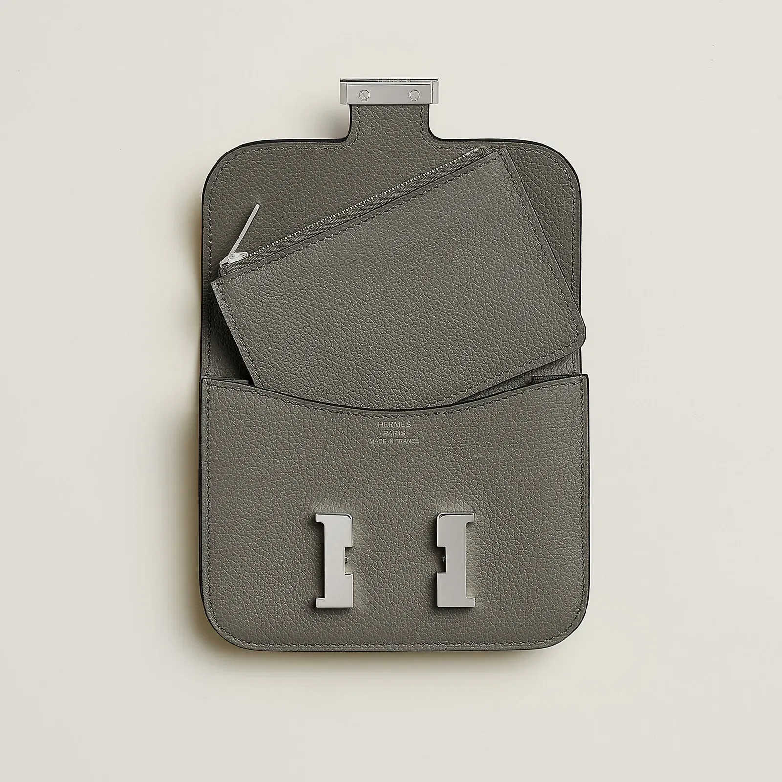 Hermes Constance Slim Wallet Bleu Saphir