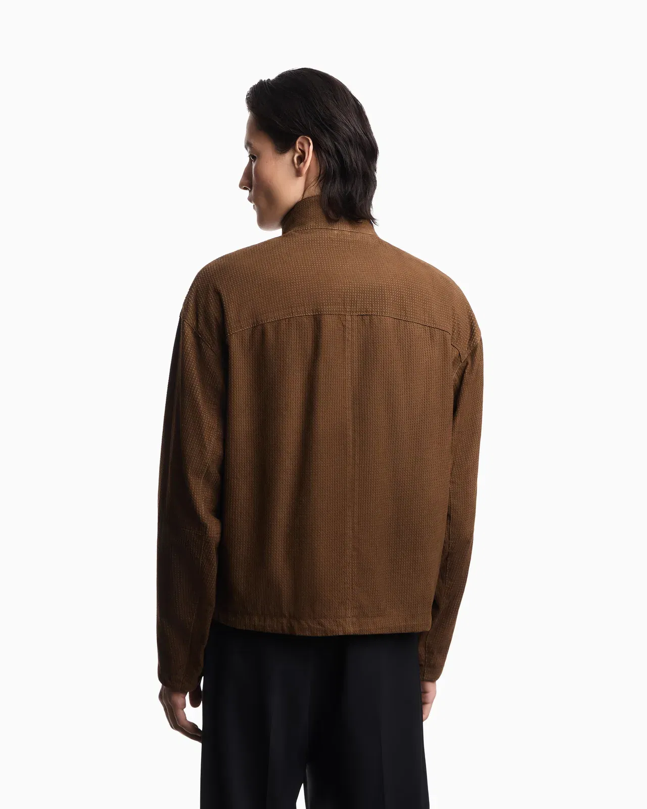 Emporio Armani Perforated goat suede blouson