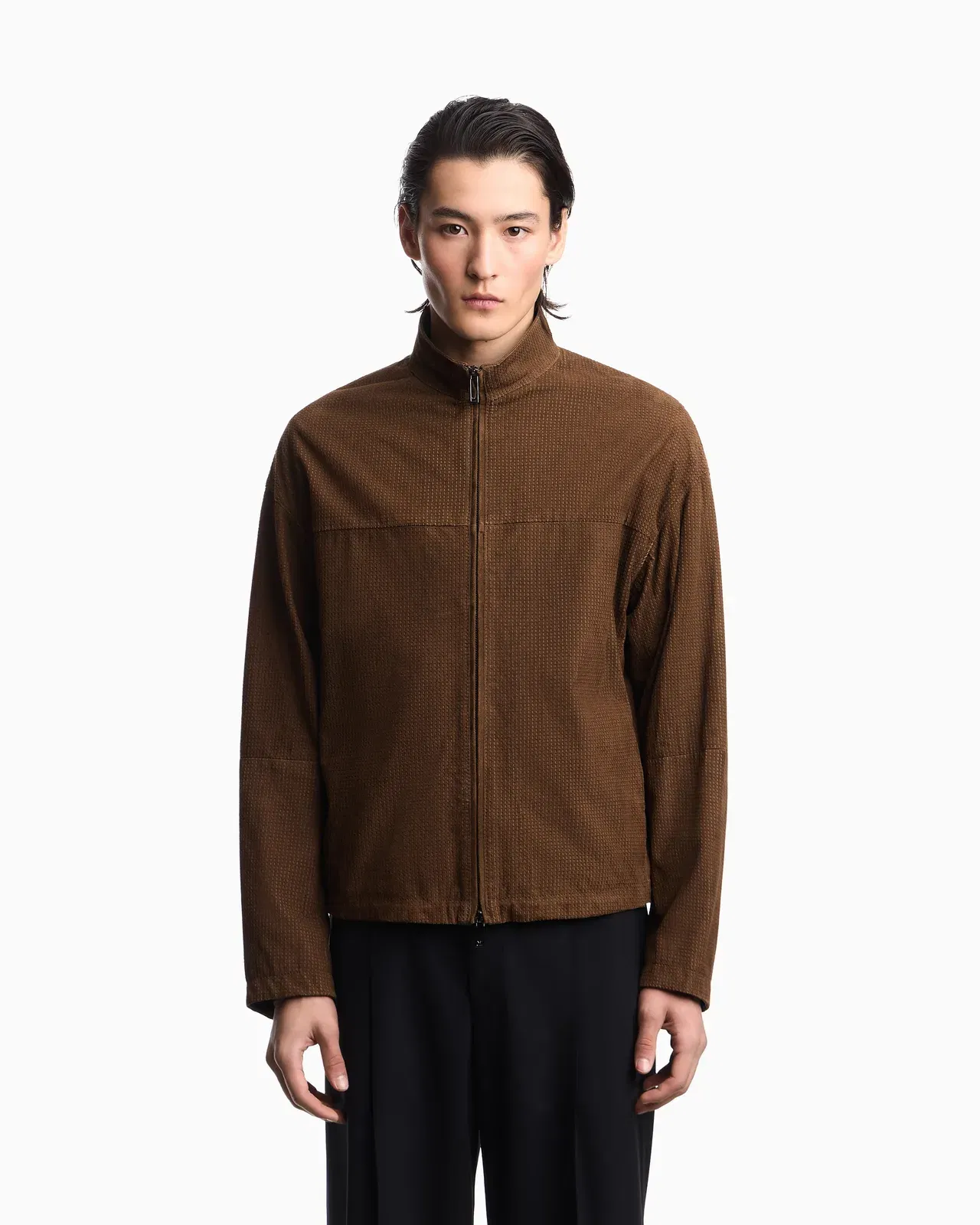 Emporio Armani Perforated goat suede blouson