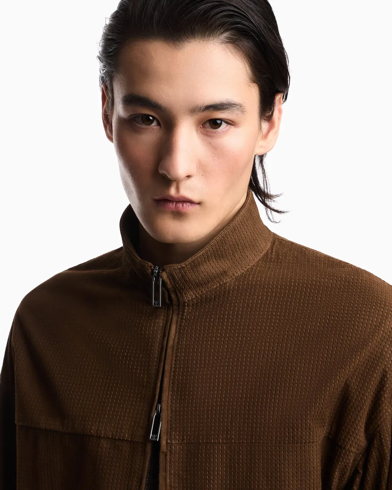 Emporio Armani Perforated goat suede blouson