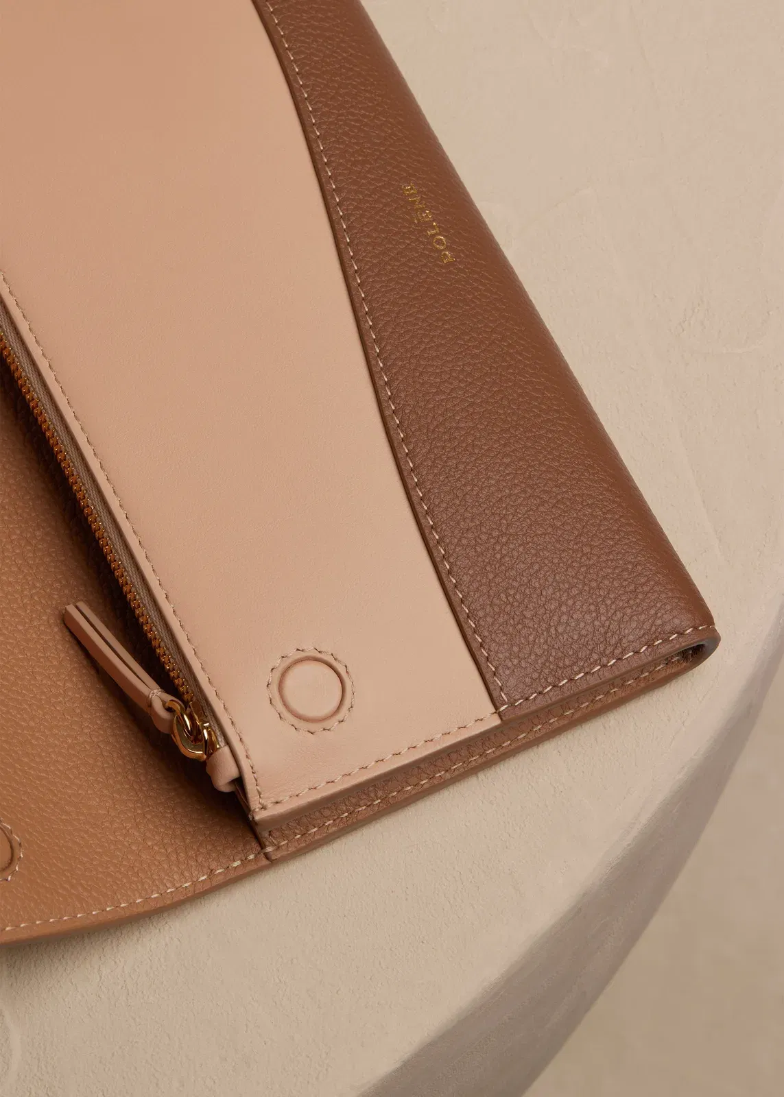 Polene Sierra Wallet Trio Camel