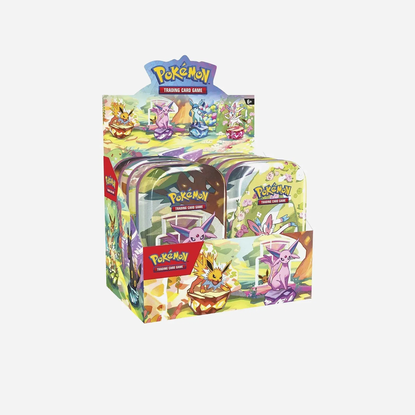 Pokemon Scarlet & Violet Prismatic Evolutions 8 Tin Mini Display