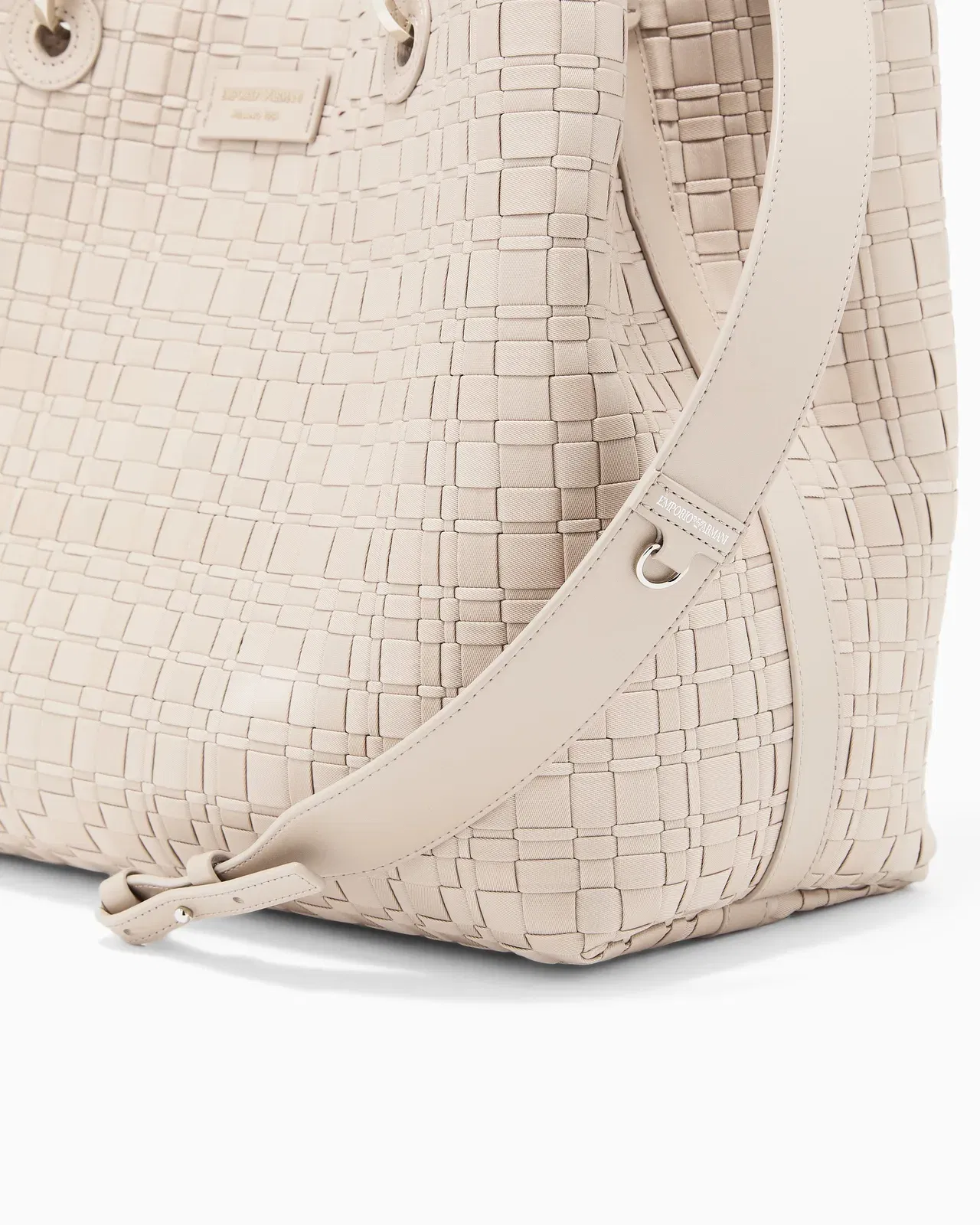 Emporio Armani MyEA medium shopper bag in woven nylon