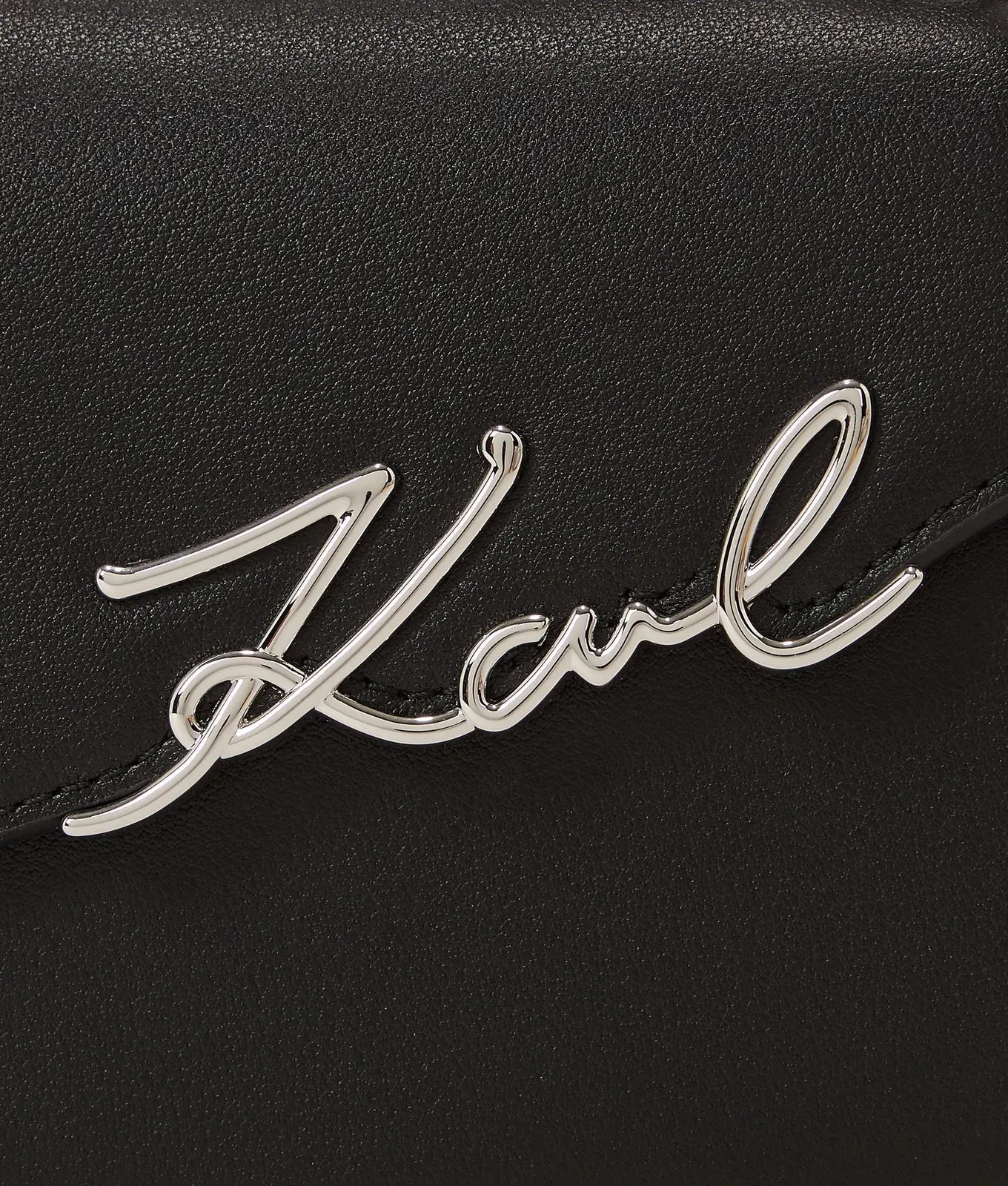 KarlLagerfeld Ksignature Slim Crossbody Bag Black-Nickel