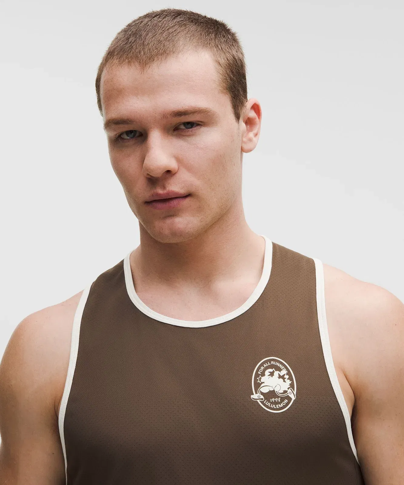 Lululemon Fast and Free Perforated Stripe Tank *Run Crew 1998