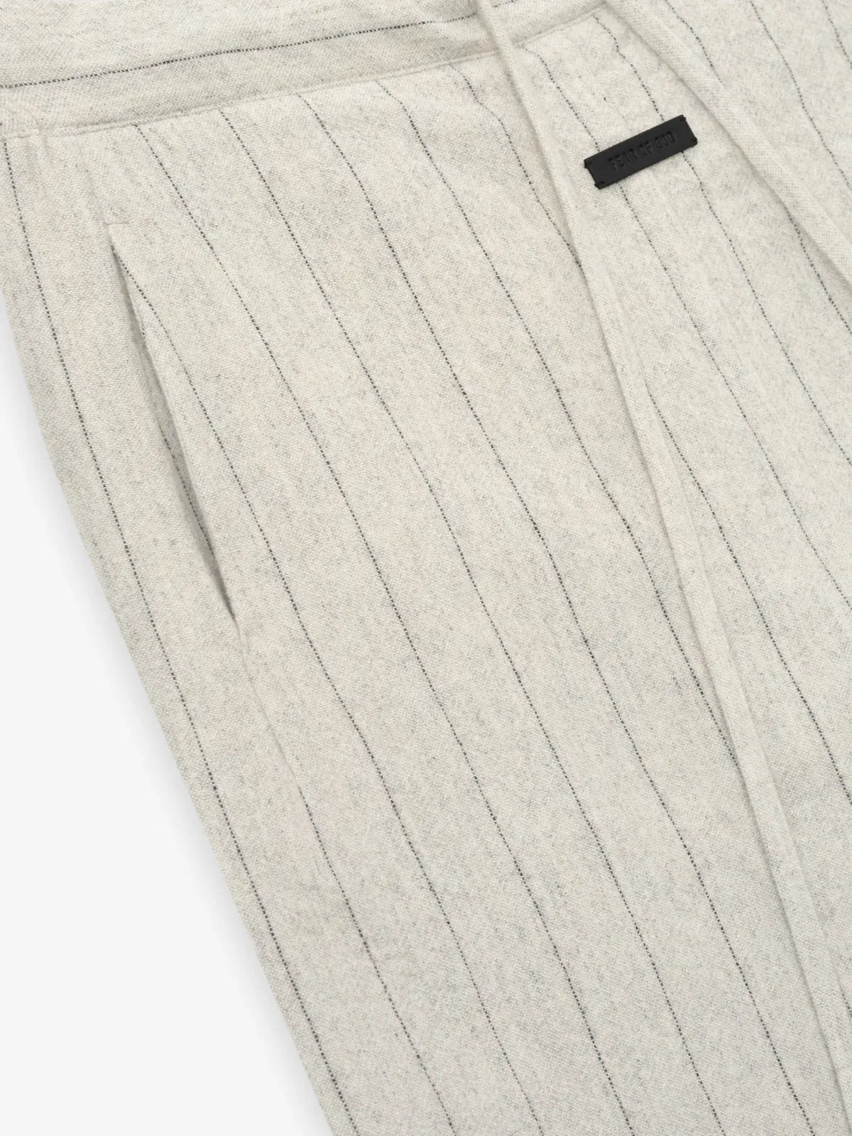 Essentials Double Face Wool Baseball Flared Pants Light Beige/Black