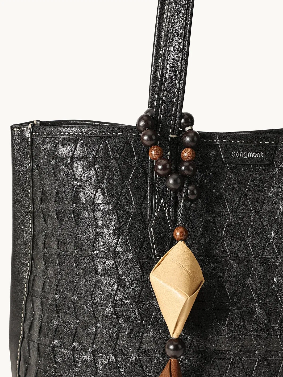 Songmont Small Lattice Tote Onyx