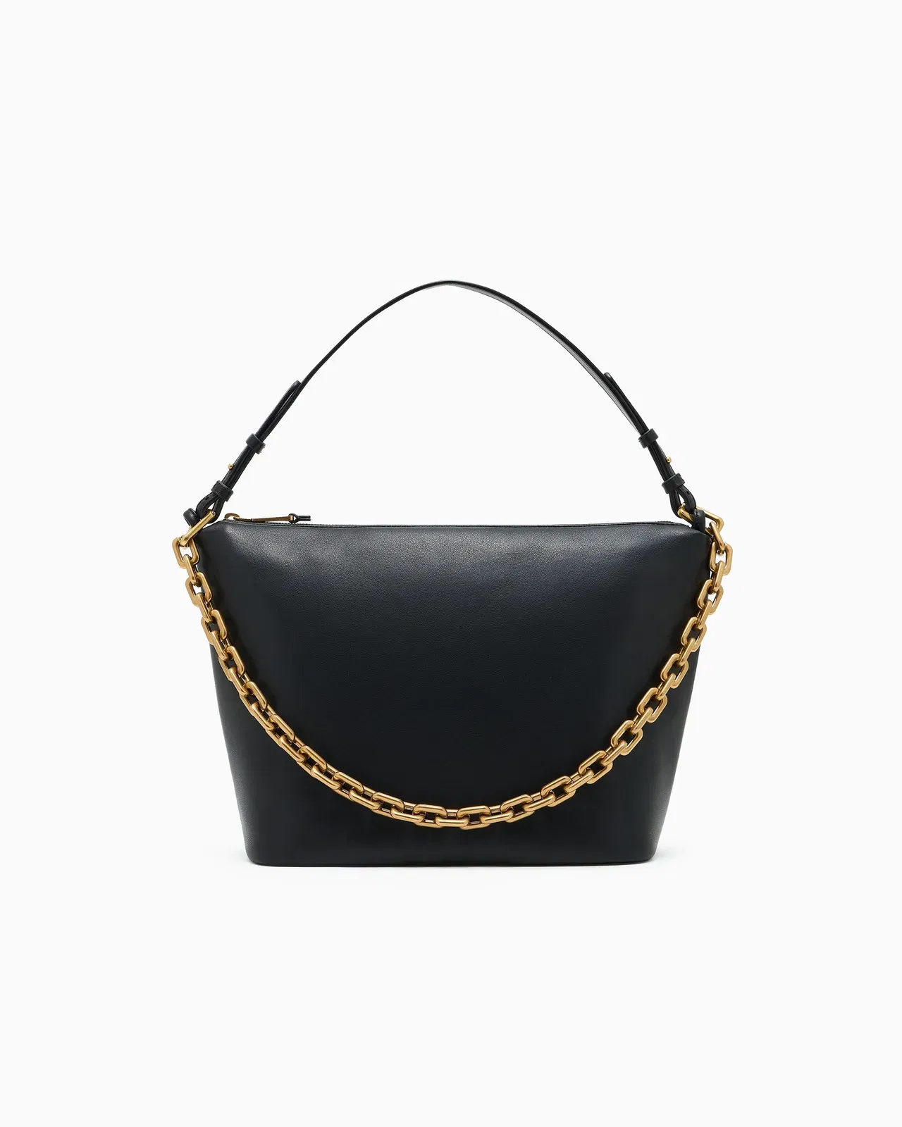 Emporio Armani Medium leather hobo bag with chain