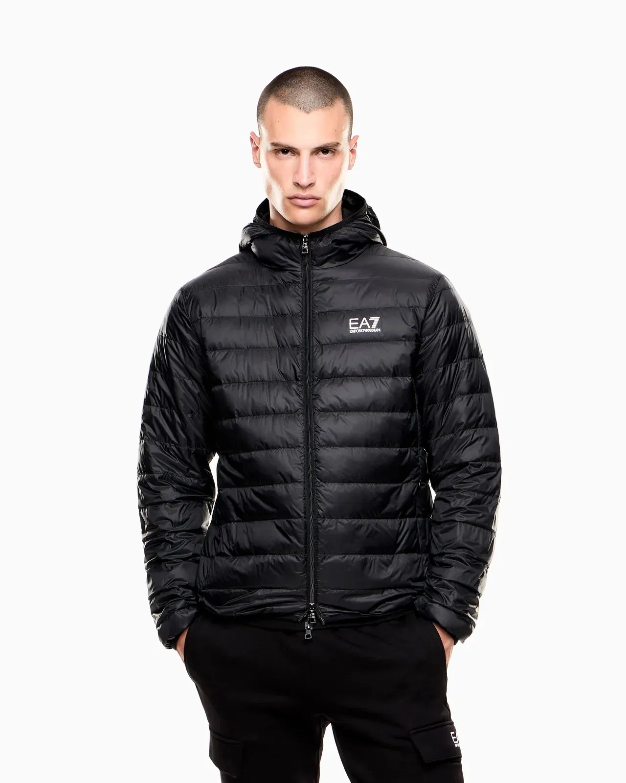 EA7 Insulated down jacket with fixed hood Core Identity